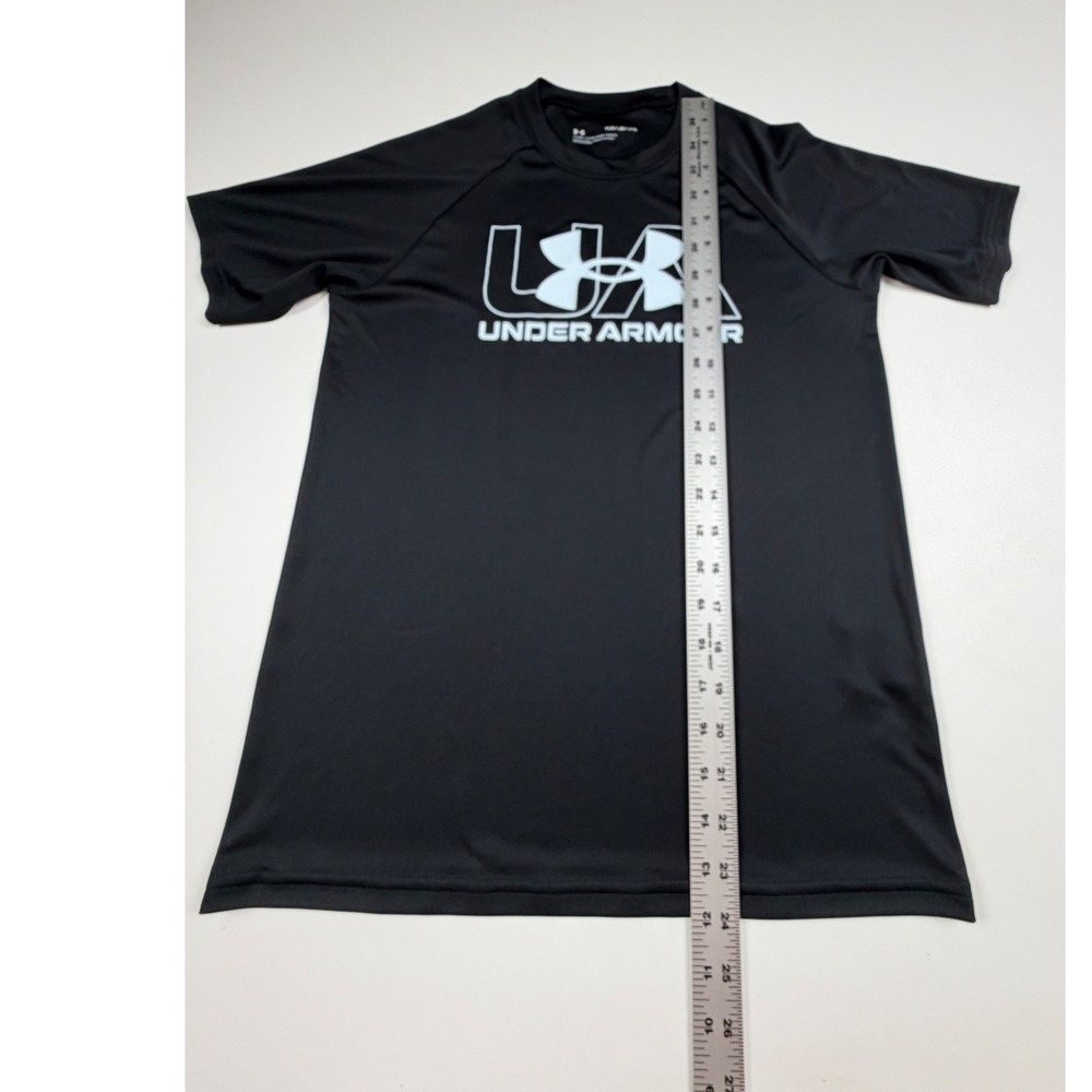 Under Armour Boys Youth Large Black Graphic Loose Fit Athletic T-Shirt - Picture 9 of 15